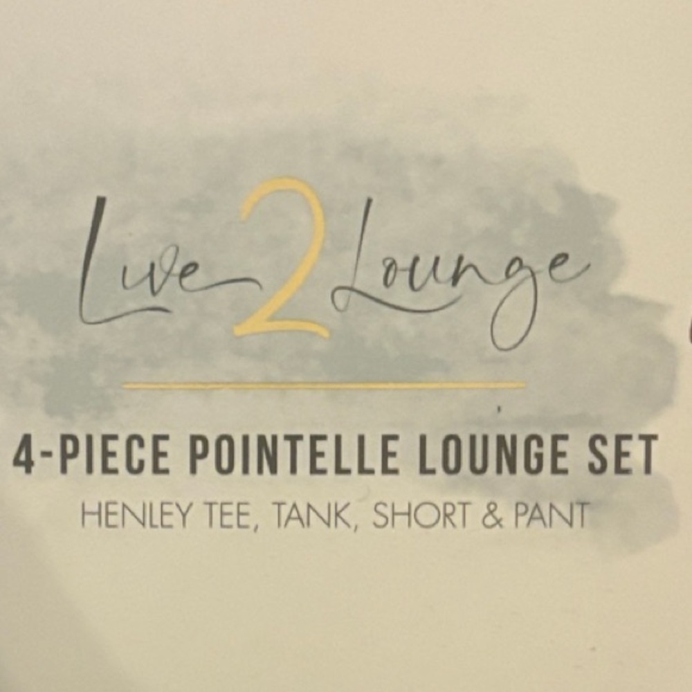 Live 2 Lounge Light Purple Pajama 4 Piece Set for Women Size Small - Picture 2 of 11